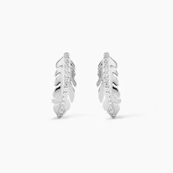 Boucles D'oreilles Pendantes Cynthia Argent Blanc Oxyde De Zirconium