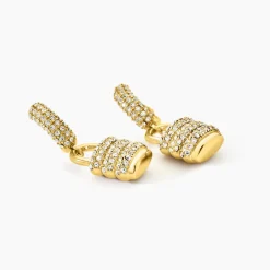 Boucles D'Oreilles Pendantes Guess My Secret Acier Jaune Oxyde De Zirconium