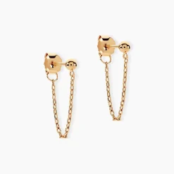 Boucles D'oreilles Pendantes Joska Plaqué Or Jaune
