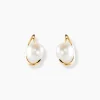 Boucles D'oreilles Pendantes Isaure Or Jaune Perle De Culture