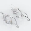 Boucles D'oreilles Pendantes Lisi Argent Blanc