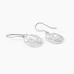 Boucles D'oreilles Pendantes Hita Argent Blanc