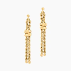 Boucles D'Oreilles Pendantes Cordelia Or Jaune
