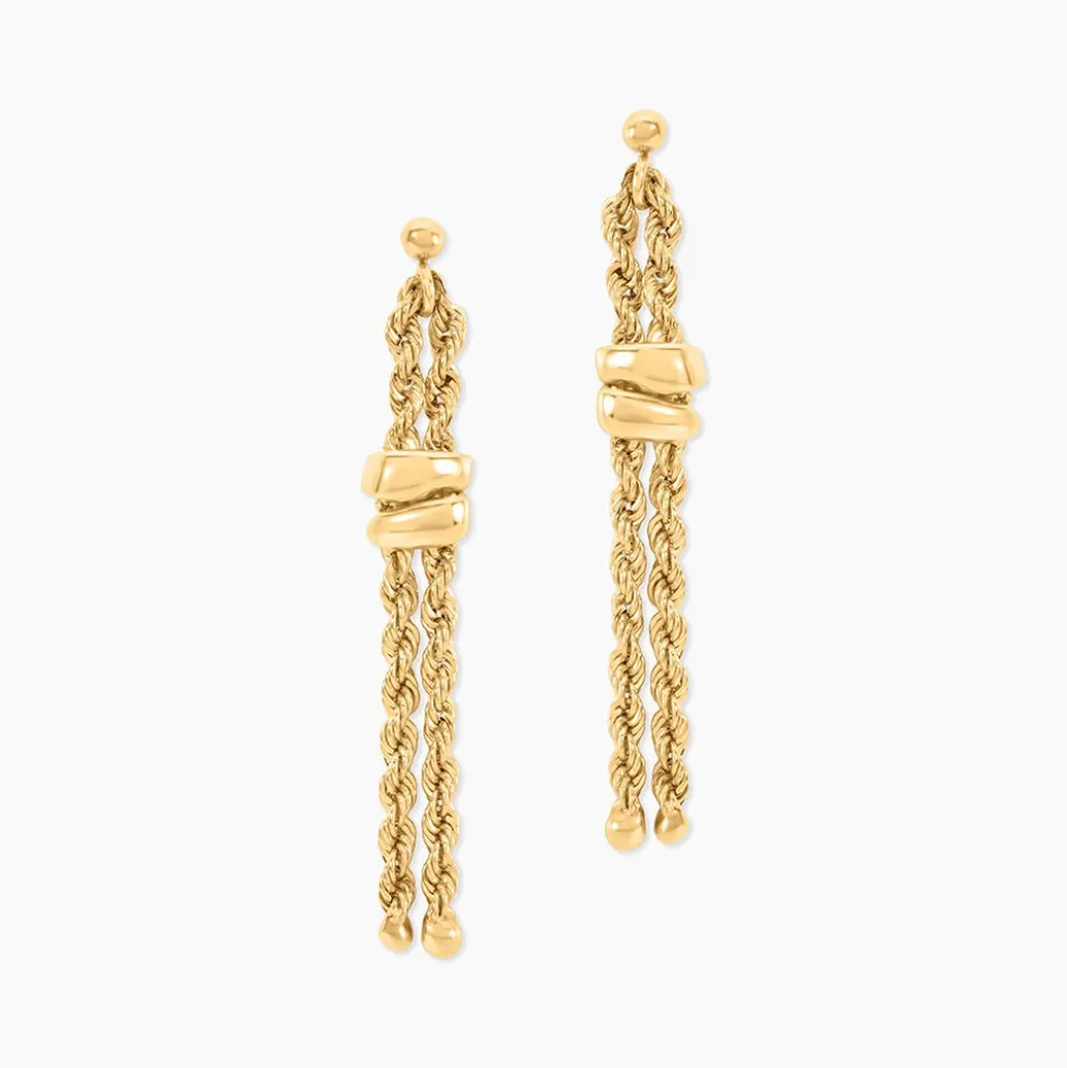 Boucles D'Oreilles Pendantes Cordelia Or Jaune