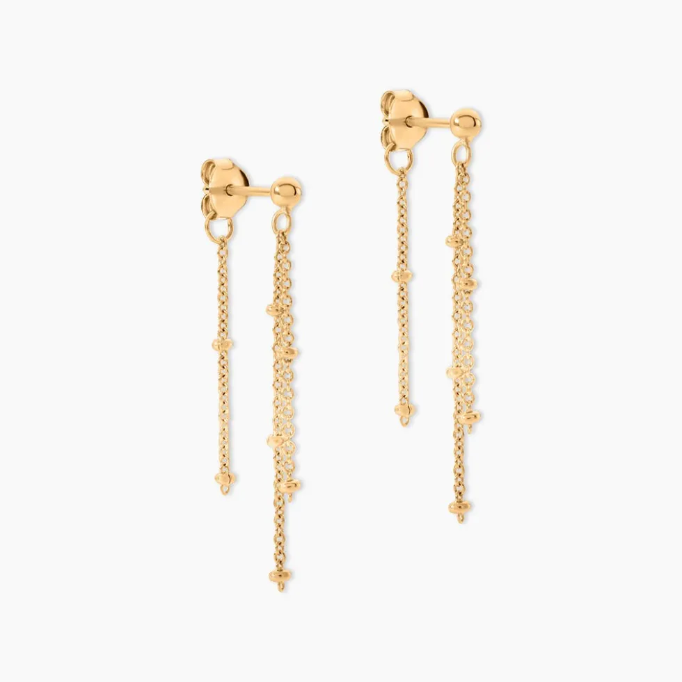 Boucles D'Oreilles Pendantes Juline Plaqué Or Jaune