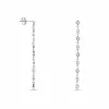 Boucles D'oreilles Pendantes Mascaret Argent Blanc Oxyde De Zirconium