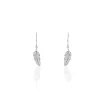 Boucles D'oreilles Pendantes Ottavia Argent Blanc Oxyde De Zirconium