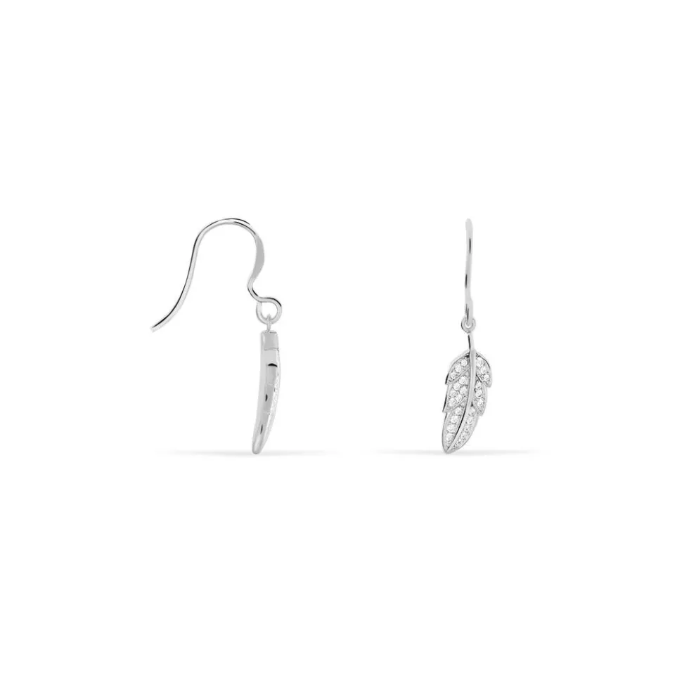 Boucles D'oreilles Pendantes Ottavia Argent Blanc Oxyde De Zirconium