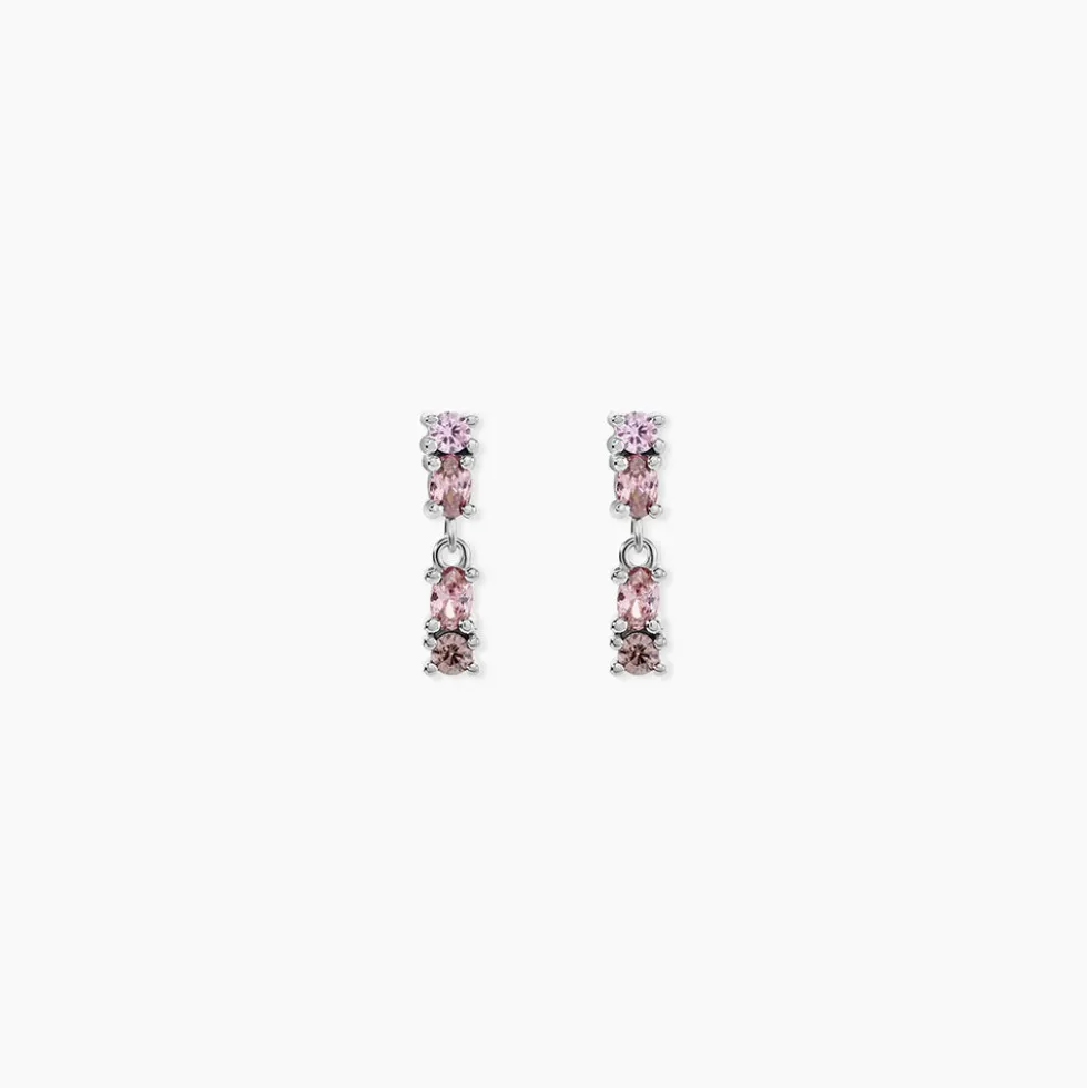 Boucles D'Oreilles Pendantes Dion Argent Blanc Oxyde De Zirconium