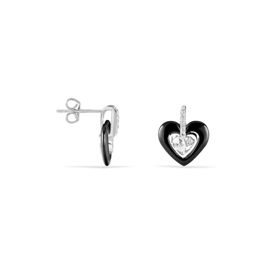 Boucles D'oreilles Pendantes Narjess Argent Blanc Oxyde De Zirconium