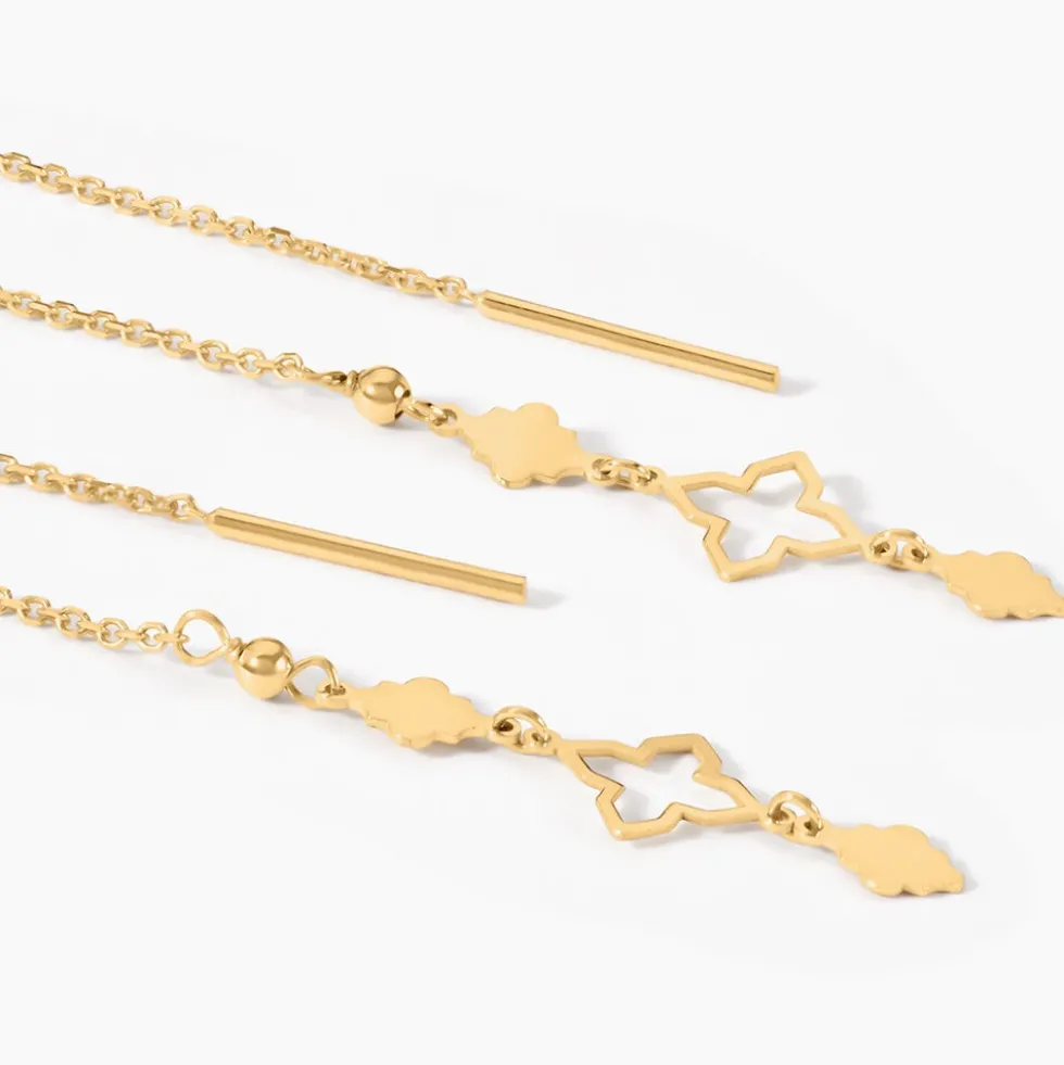 Boucles D'Oreilles Pendantes Khalilah Or Jaune