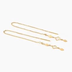 Boucles D'Oreilles Pendantes Khalilah Or Jaune