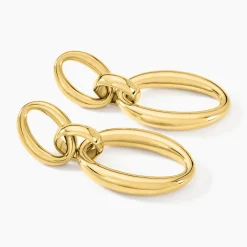 Boucles D'oreilles Pendantes Zeilah Acier Jaune