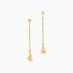 Boucles D'Oreilles Pendantes Maheva Plaqué Or Jaune