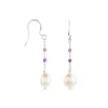 Boucles D'oreilles Pendantes Kerri Argent Blanc Perle De Culture
