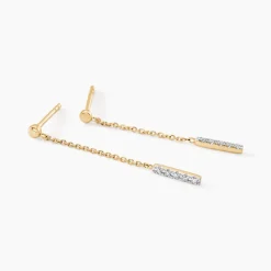 Boucles D'oreilles Pendantes Marjenka Or Jaune Diamant