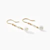 Boucles D'oreilles Pendantes Bindy Or Jaune Perle De Culture