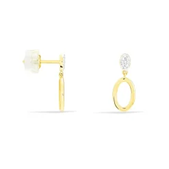 Boucles D'oreilles Pendantes Tatiana Or Jaune Diamant