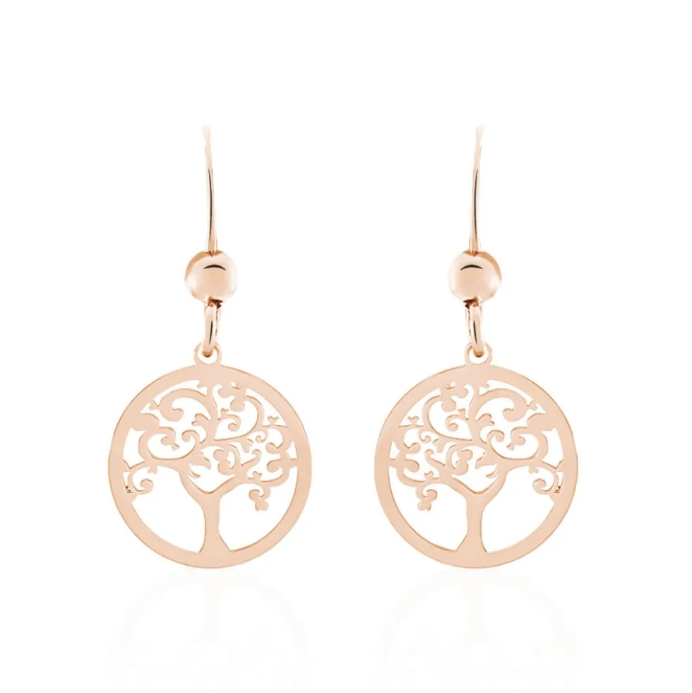 Boucles D'oreilles Pendantes Marijan Argent Rose