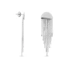 Boucles D'oreilles Pendantes Macie Argent Blanc