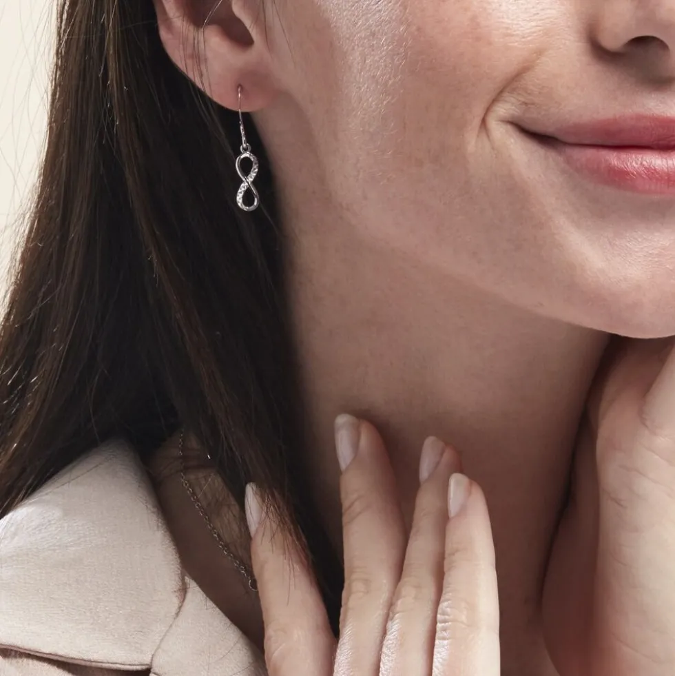 Boucles D'oreilles Pendantes Argent Blanc Teoxane