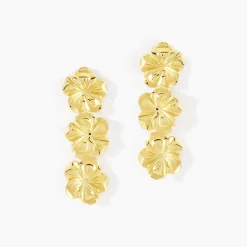 Boucles D'Oreilles Pendantes Olyss Argent Jaune