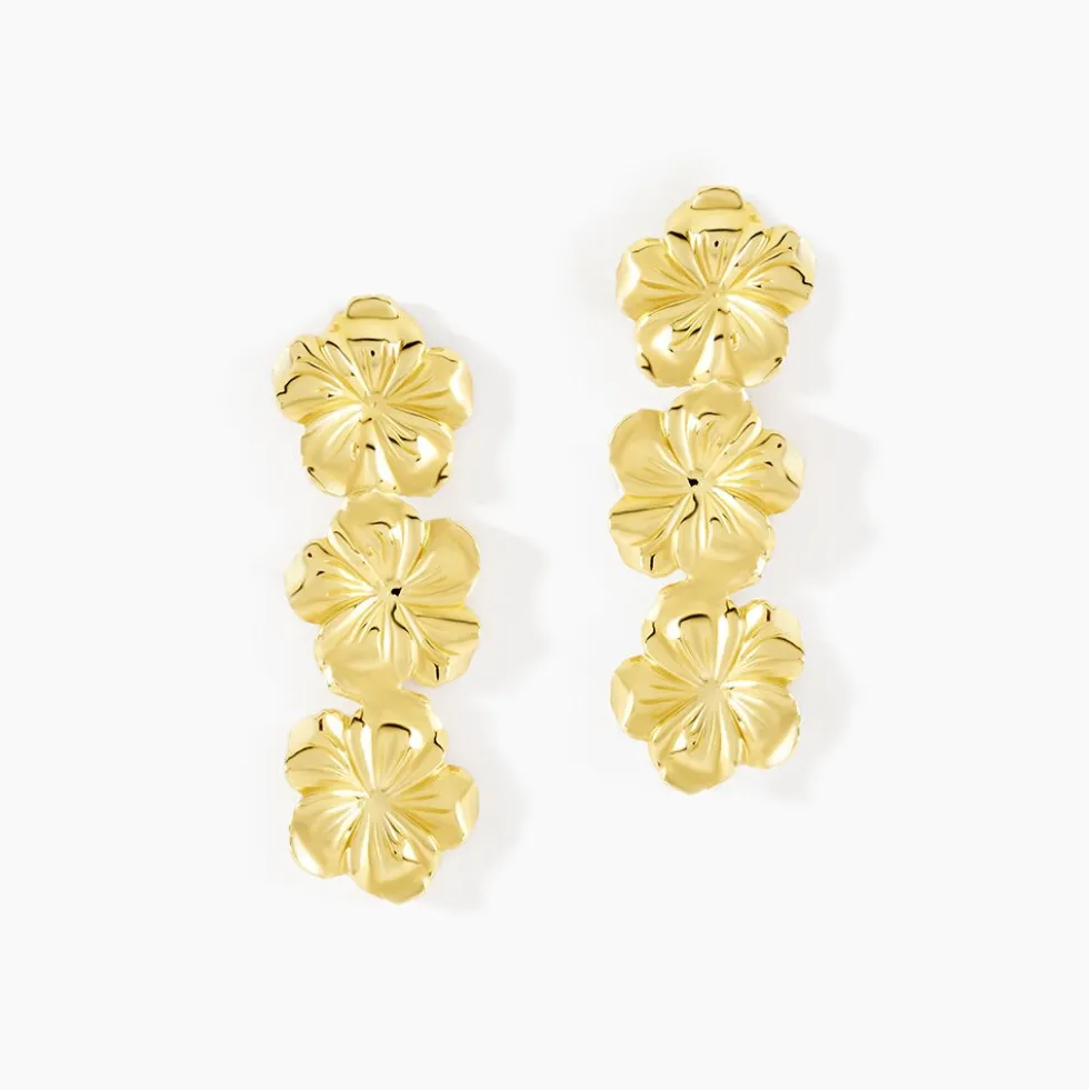 Boucles D'Oreilles Pendantes Olyss Argent Jaune