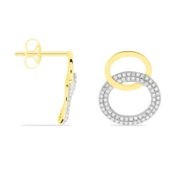Boucles D'oreilles Pendantes Daniyah Or Jaune Diamant