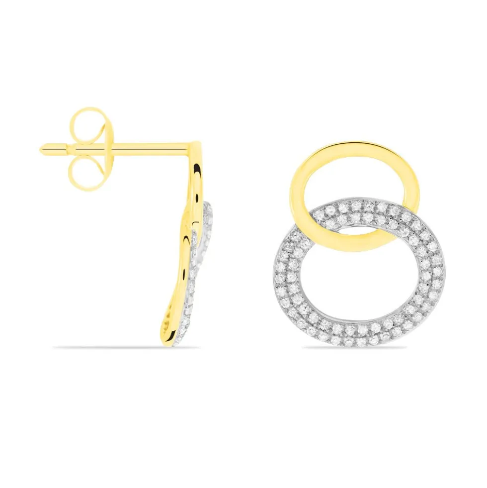 Boucles D'oreilles Pendantes Daniyah Or Jaune Diamant