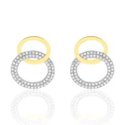 Boucles D'oreilles Pendantes Daniyah Or Jaune Diamant