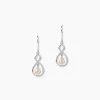 Boucles D'oreilles Pendantes Walae Argent Blanc Perle De Culture