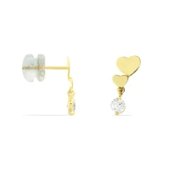 Boucles D'oreilles Pendantes Rihabe Or Jaune Oxyde De Zirconium