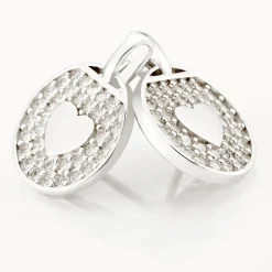 Boucles D'oreilles Pendantes Ivany Argent Blanc Oxyde De Zirconium