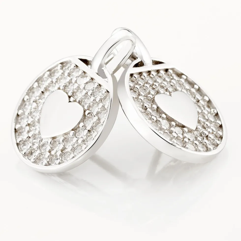 Boucles D'oreilles Pendantes Ivany Argent Blanc Oxyde De Zirconium