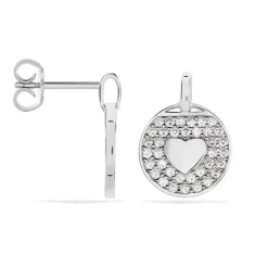 Boucles D'oreilles Pendantes Ivany Argent Blanc Oxyde De Zirconium