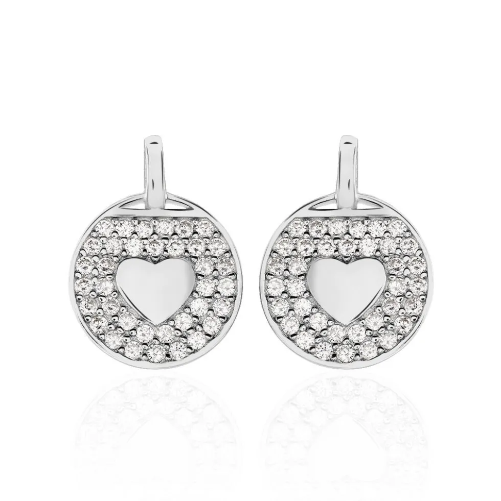Boucles D'oreilles Pendantes Ivany Argent Blanc Oxyde De Zirconium