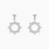 Boucles D'oreilles Pendantes Teana Argent Blanc Oxyde De Zirconium
