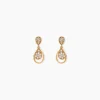 Boucles D'oreilles Pendantes Mahalya Plaqué Or Oxyde De Zirconium