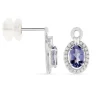Boucles D'oreilles Pendantes Dally Or Blanc Oxyde De Zirconium Iolite