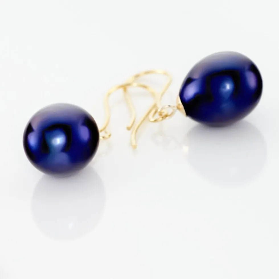 Boucles D'oreilles Pendantes Severiane Or Jaune Perle De Culture