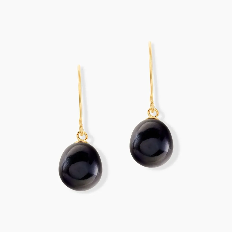 Boucles D'oreilles Pendantes Severiane Or Jaune Perle De Culture