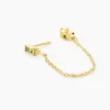 Boucles D'Oreilles Pendantes Poem Argent Jaune Péridot