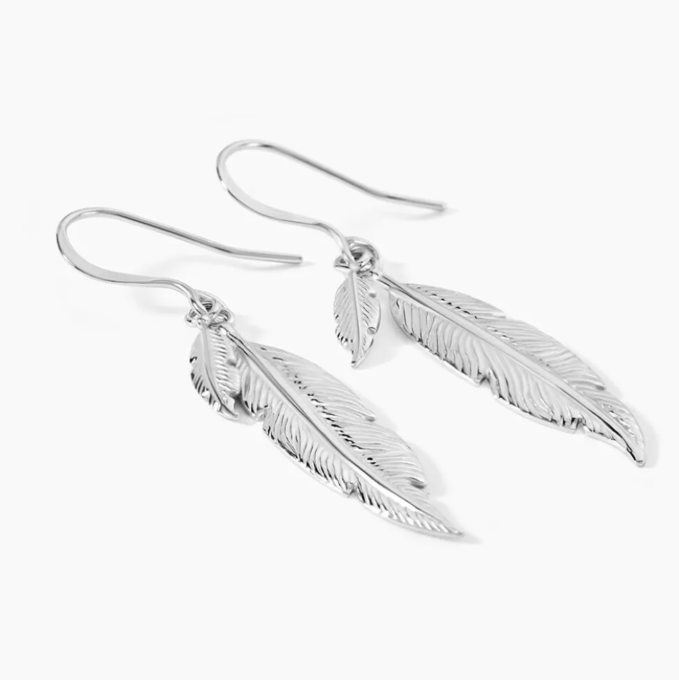 Boucles D'oreilles Pendantes Violka Argent Blanc