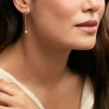 Boucles D'oreilles Pendantes Constantin Argent Rose Oxyde De Zirconium