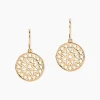 Boucles D'oreilles Pendantes Celso Plaqué Or Jaune