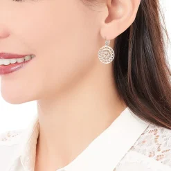 Boucles D'oreilles Pendantes Celso Plaqué Or Jaune