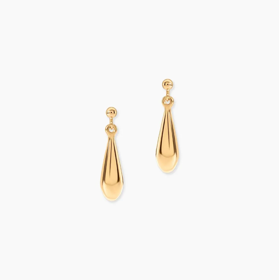 Boucles D'Oreilles Pendantes Frankie Plaqué Or Jaune