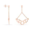 Boucles D'oreilles Pendantes Crispine Acier Rose