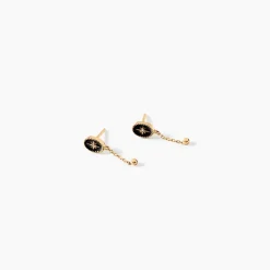 Boucles D'Oreilles Pendantes Alerya Plaqué Or Jaune Oxyde De Zirconium