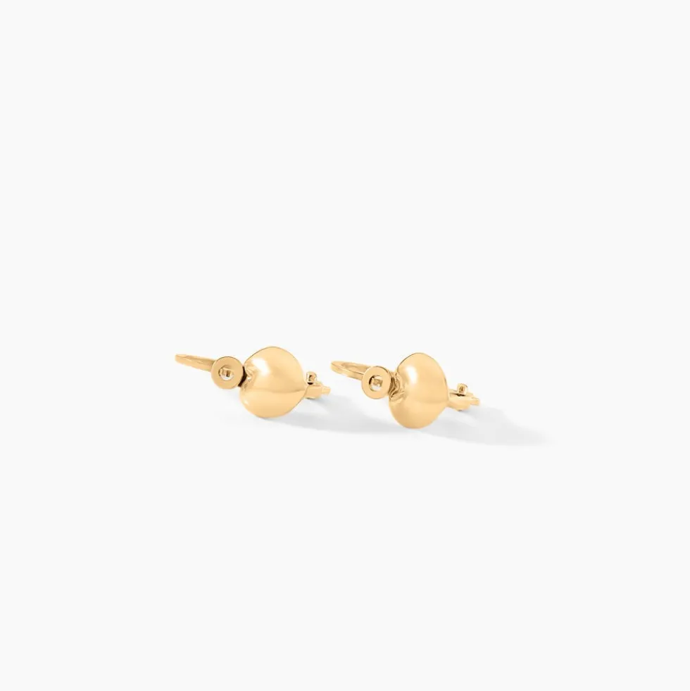 Boucles D'oreilles Pendantes France-marie Coeur Or Jaune